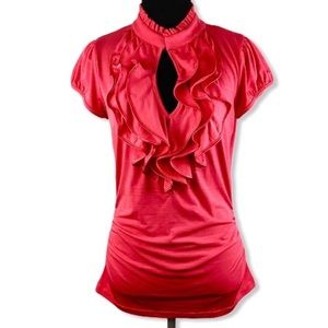 HeartSoul Short Sleeve Ruffle Blouse